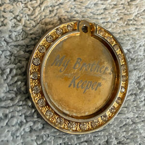 Engraved My Brother’s Keeper Rhinestone Pendant